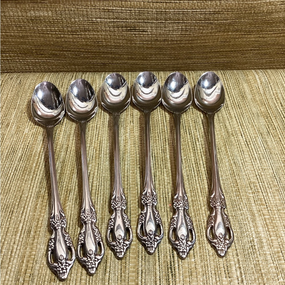 Oneida RAPHAEL HH Distinction Stainless Tea Spoon  Silver Flatware Set of 6